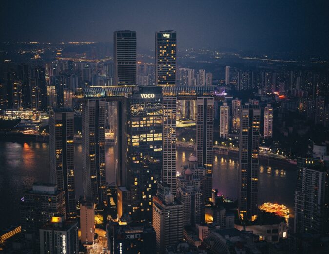 Chongqing skyline representing the city’s noodle culture